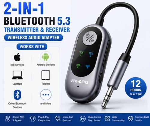 Wireless bluetooth 5 - 2-in-1,