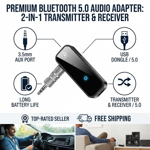 Wireless bluetooth 5 0 - 2-in-1,